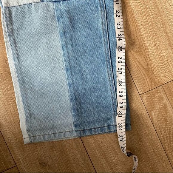 Good American Patchwork Straight Leg Jeans Sz 15 NWT - Picture 5 of 9